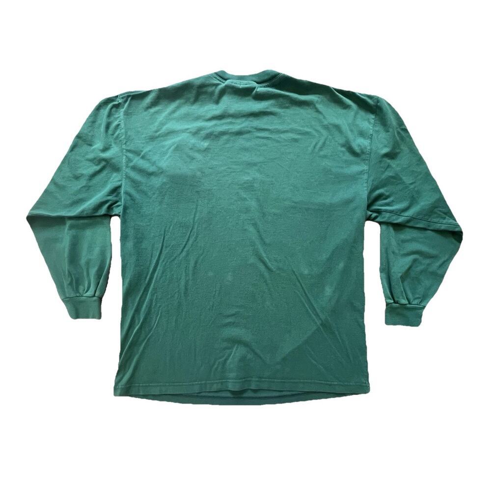 VTG The Disney Store Shirt Mens XL Long Sleeve Pocket Tee Goofy Skiing Green - Picture 3 of 8